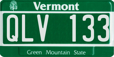VT license plate QLV133