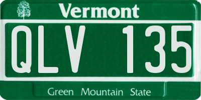 VT license plate QLV135