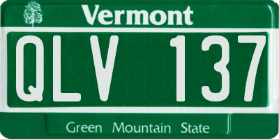 VT license plate QLV137