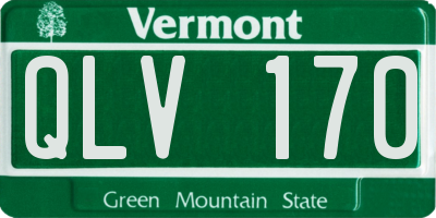 VT license plate QLV170