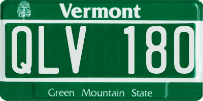 VT license plate QLV180