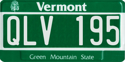 VT license plate QLV195