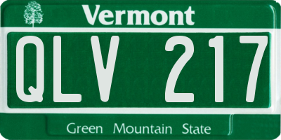VT license plate QLV217