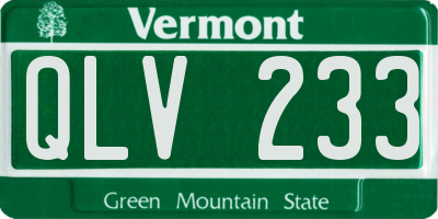 VT license plate QLV233