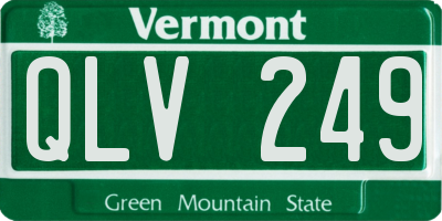 VT license plate QLV249