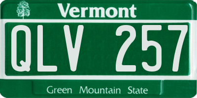 VT license plate QLV257