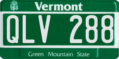 VT license plate QLV288