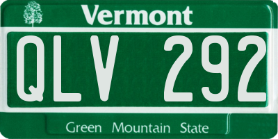 VT license plate QLV292