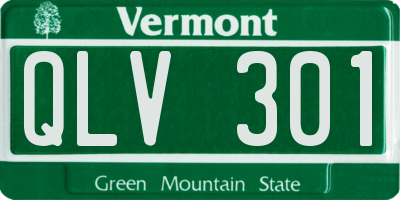 VT license plate QLV301