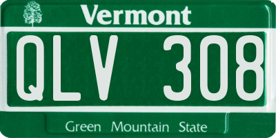 VT license plate QLV308