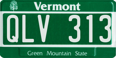 VT license plate QLV313