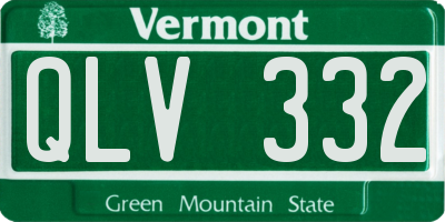 VT license plate QLV332