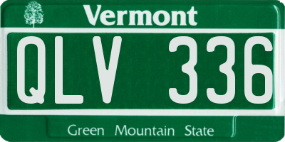 VT license plate QLV336