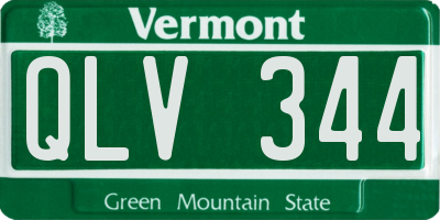 VT license plate QLV344