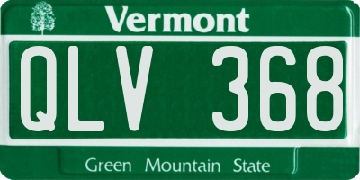 VT license plate QLV368