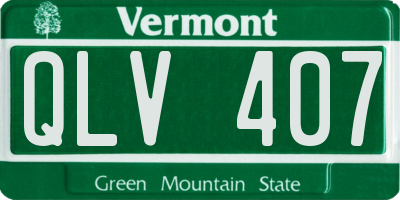 VT license plate QLV407