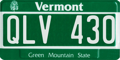VT license plate QLV430