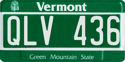 VT license plate QLV436