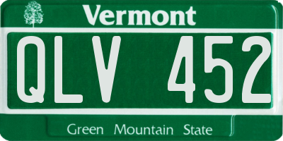 VT license plate QLV452