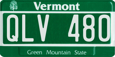 VT license plate QLV480