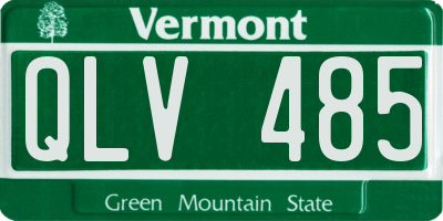 VT license plate QLV485