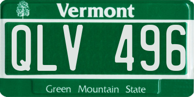 VT license plate QLV496