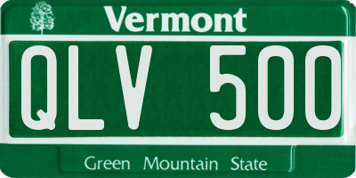VT license plate QLV500