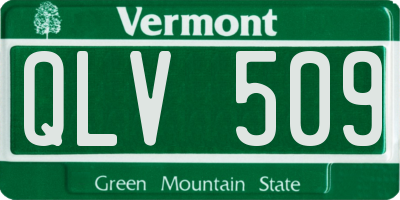 VT license plate QLV509