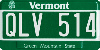 VT license plate QLV514