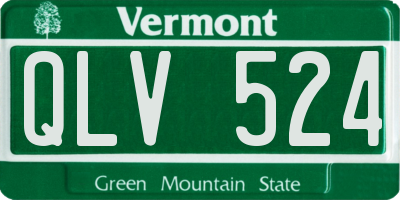 VT license plate QLV524