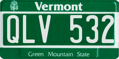 VT license plate QLV532