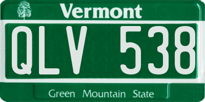 VT license plate QLV538