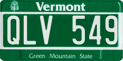 VT license plate QLV549