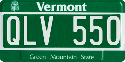 VT license plate QLV550