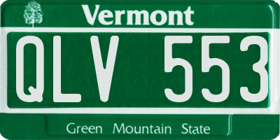 VT license plate QLV553