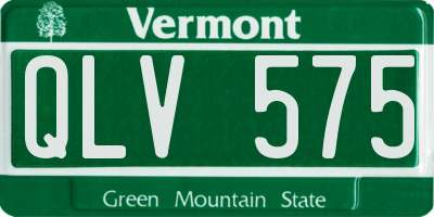 VT license plate QLV575