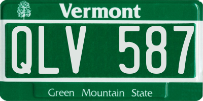 VT license plate QLV587