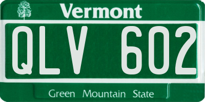VT license plate QLV602
