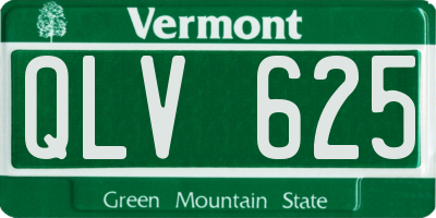 VT license plate QLV625