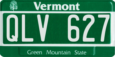 VT license plate QLV627