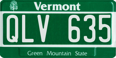 VT license plate QLV635
