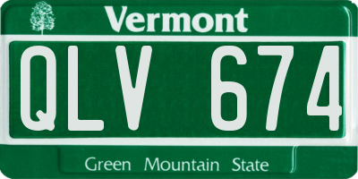 VT license plate QLV674