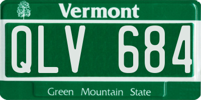 VT license plate QLV684