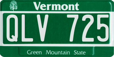 VT license plate QLV725