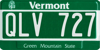 VT license plate QLV727