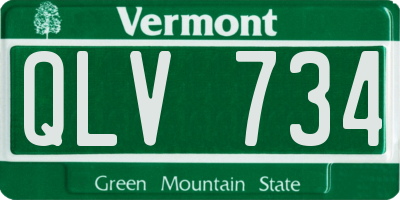 VT license plate QLV734