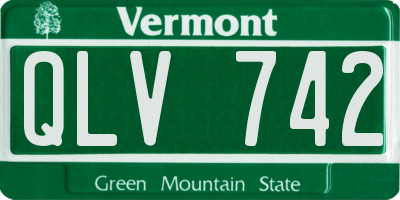 VT license plate QLV742
