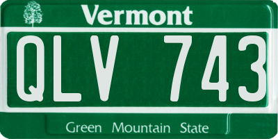 VT license plate QLV743