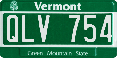 VT license plate QLV754