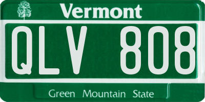 VT license plate QLV808